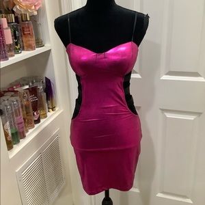 Elastic Strap Cutout Mini Dress